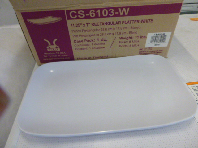 NEW Case of G.E.T. Enterprises Rectangular PlatterPlates