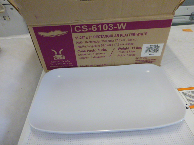 NEW Case of G.E.T. Enterprises Rectangular PlatterPlates