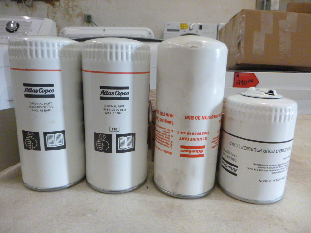 4 NEW Atlas Copco Oil Filters