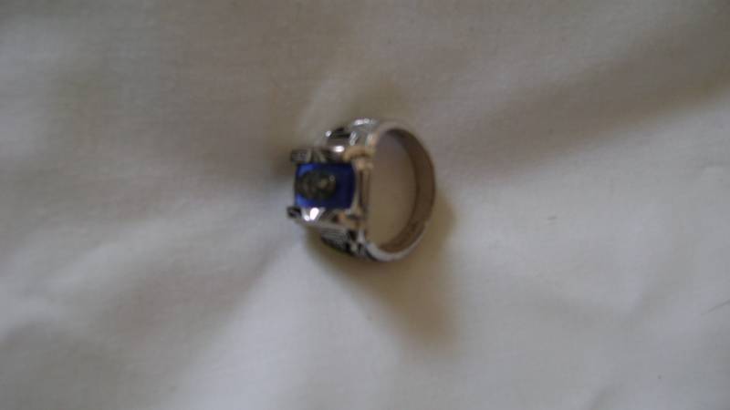 1981 class ring blue stone