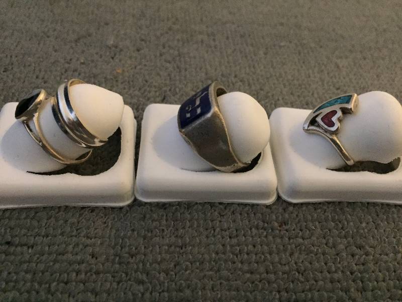 lot 66 image: Sterling Silver Rings - qty 4