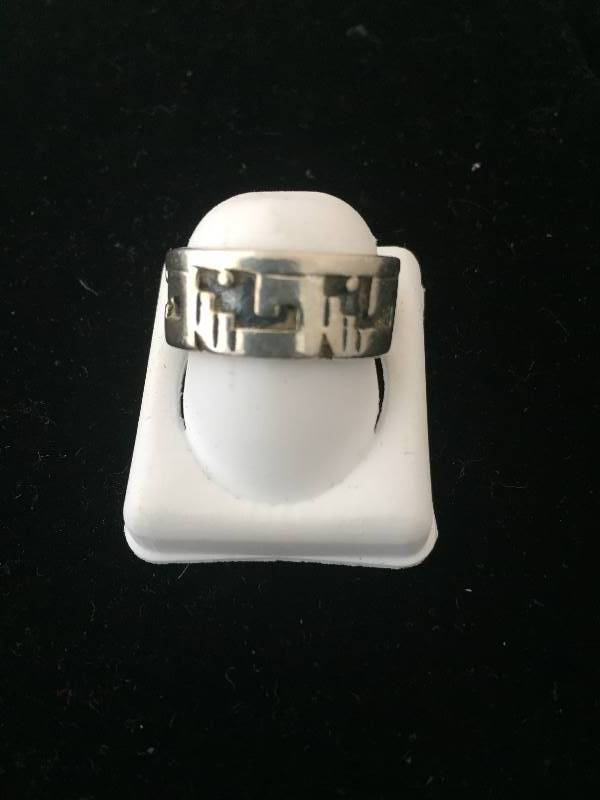 lot 22 image: Sterling Silver Wide Band Ring