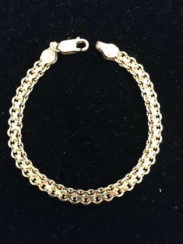 lot 45 image: Sterling Silver Bracelet with 10K overlay