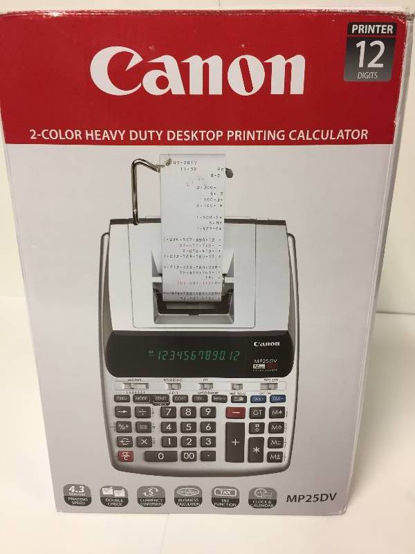 lot 30 image: CANON 2 Color Heavy Duty Desktop Printing Calculator