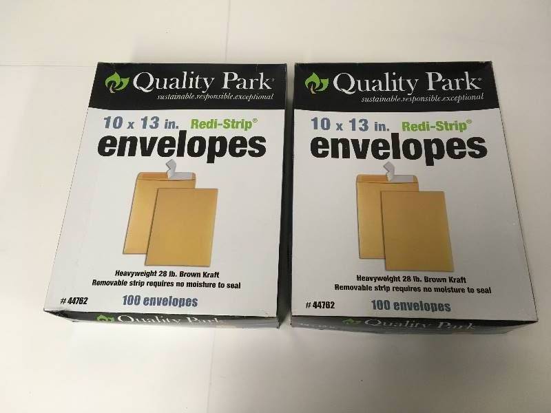 lot 63 image: 200 Envelopes Quality Park 10 x 13 Redi-Strip
