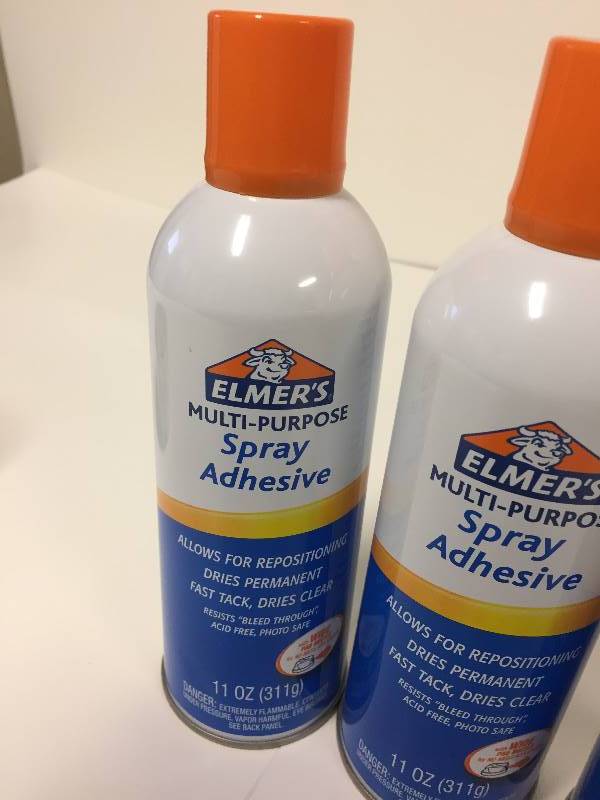 lot 32 image: 3 Cans Elmers Multi-Purpose Spray Adhesive