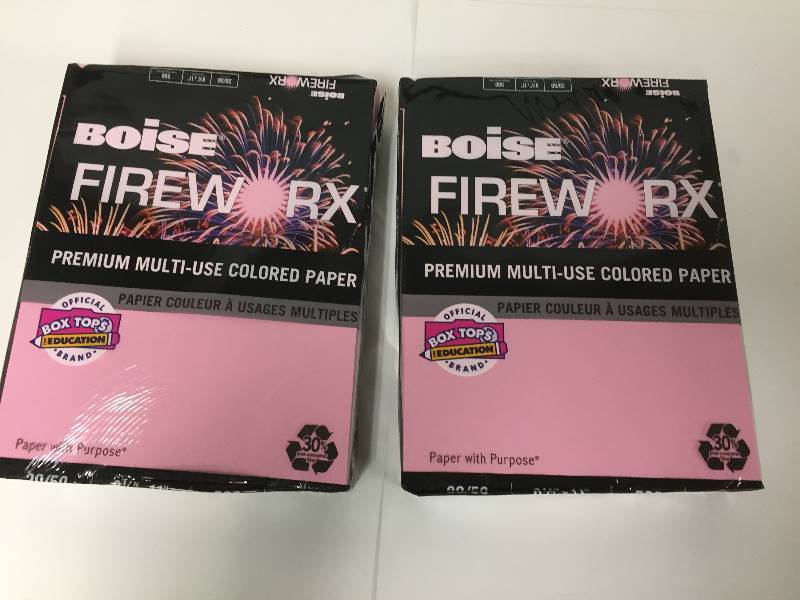 lot 51 image: 1000 Sheets of BOISE Fireworx Premium Paper - Powder Pink
