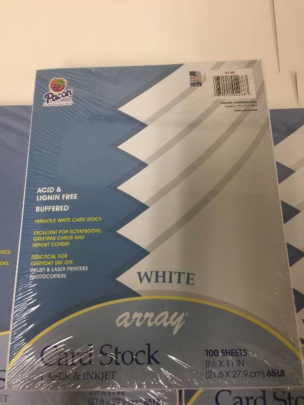 lot 55 image: 300 Sheets of Paon White Card Stock