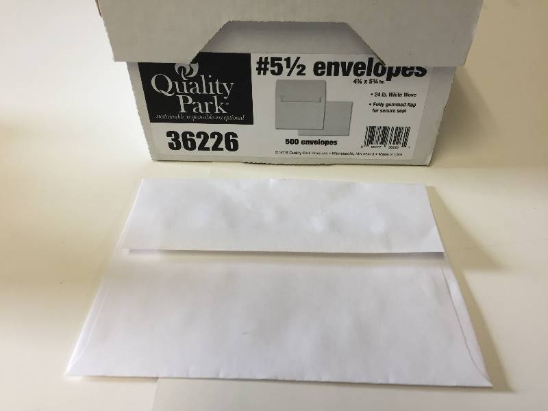 lot 96 image: 500 Quality Park #5 12 Envelopes #36226