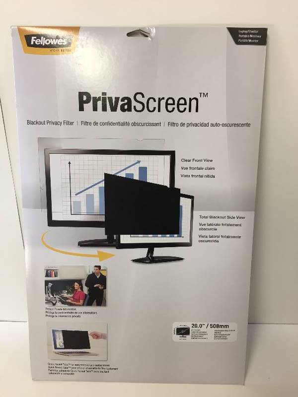 lot 97 image: Fellowes PrivaScreen 20 Blackout Privacy Filter