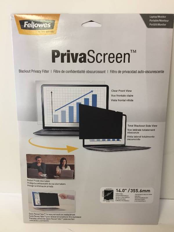 lot 102 image: Fellowes PrivaScreen 14 Blackout Privacy Filter