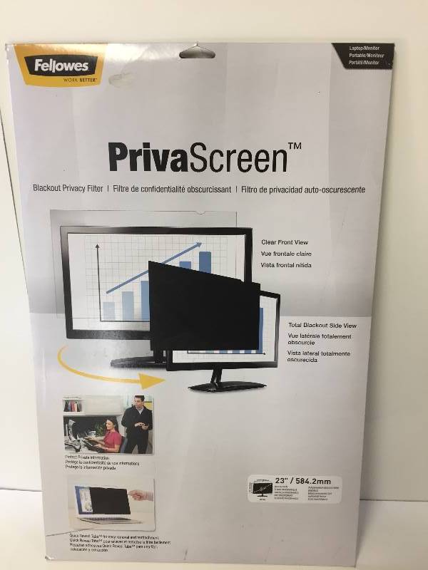lot 130 image: Fellowes PrivaScreen 23 Blackout Privacy Filter