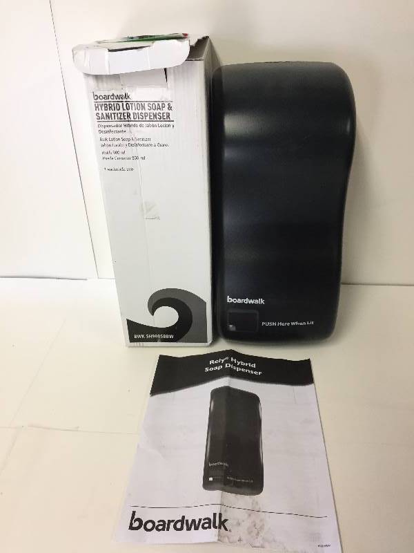 lot 106 image: Boardwalk SH900SBBW Hybrid Lotion Soap & Sanitizer Dispenser