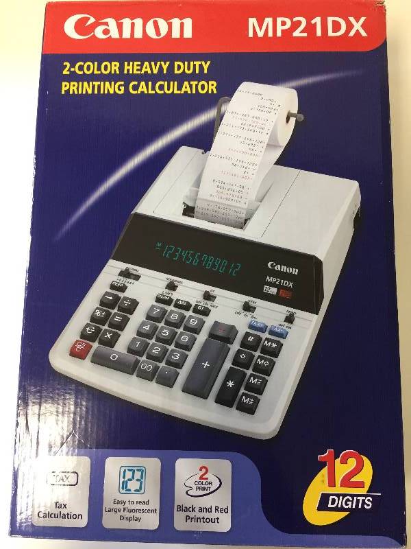 lot 80 image: Canon MP21DX Heavy Duty Printing Calculator