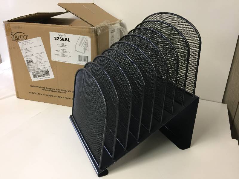 lot 84 image: SafCo 3258BL Onyx Mesh Desk Organizer