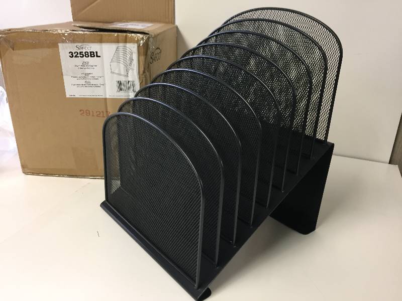 lot 98 image: SafCo 3258BL Onyx Mesh Desk Organizer