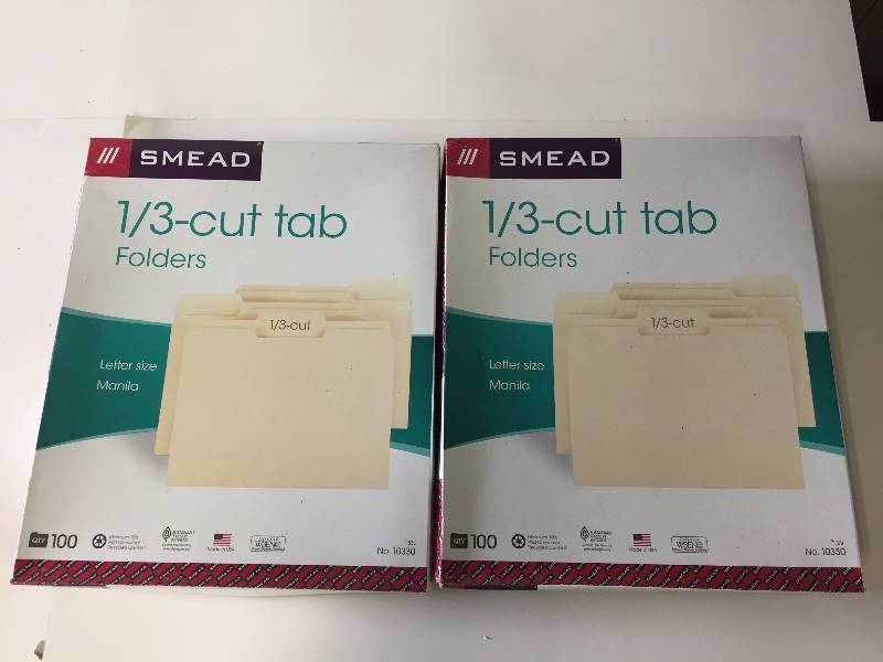 lot 131 image: Qty 200 SMEAD 13 Cut Letter Size Manila Folders