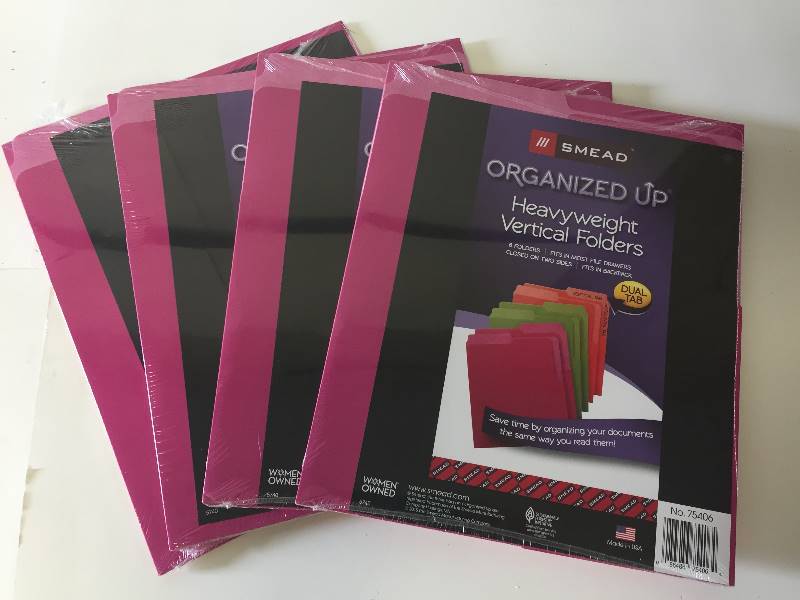 lot 161 image: SMEAD Orgainized Up Heavyweight Vertical Folders Qty 24