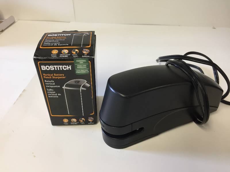 lot 172 image: Bostitch Vertical Battery Pencil Sharpener & X-Acto Auto Stapler
