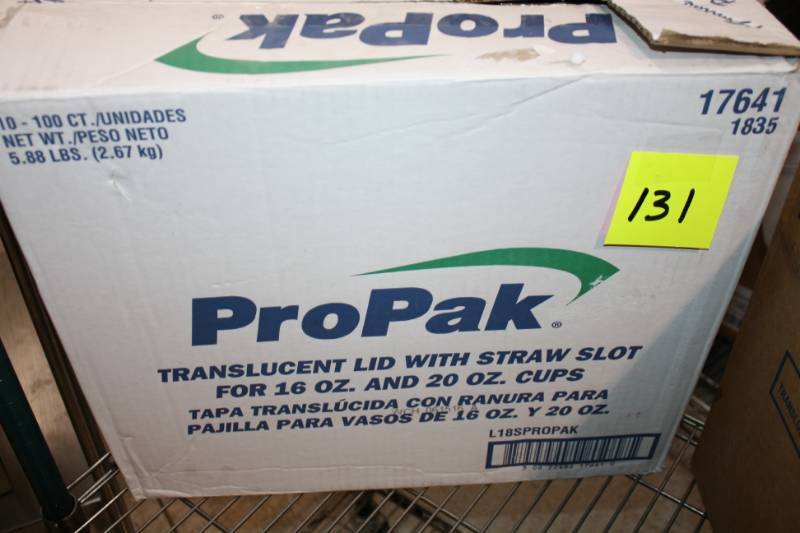 lot 131 image: Straw Slotted Lids
