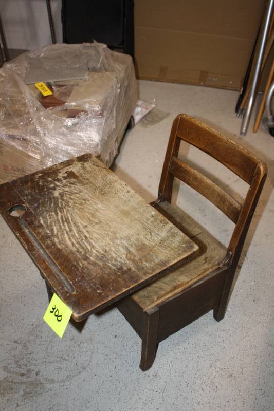 lot 300 image: Antique School Desk