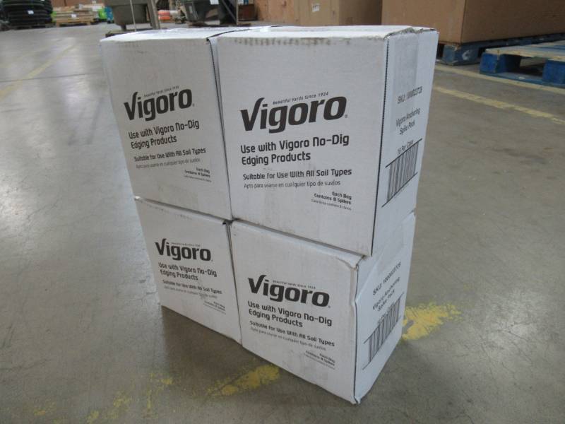lot 84 image: 4 Cases of Vigoro 8 in. Anchoring Spike Pack (8-Count, 16 PacksCase) 1985-8HD-16.