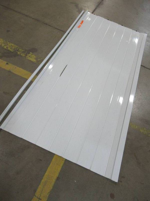 lot 36 image: Vinyl Accordion Door, High Gloss White Wash Wood-Like Finish, 78 34 X 36 (approximate)