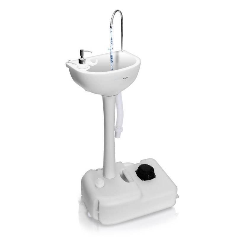 lot 19 image: Serenelife 5 plus Gal. Capacity Portable Hand-Wash Sink  Faucet Station, SLCASN18