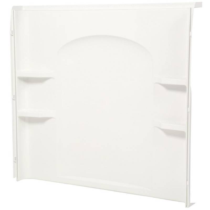 lot 33 image: Sterling Ensemble 33-14 in. x 60 in. x 55-14 in. 3-piece Direct-to-Stud Shower Wall Set in White