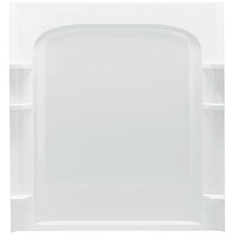 lot 31 image: Sterling Ensemble Curve 60 in. x 1-14 in. x 72-12 in. 1-piece Direct-to-Stud Back Shower Wall in White