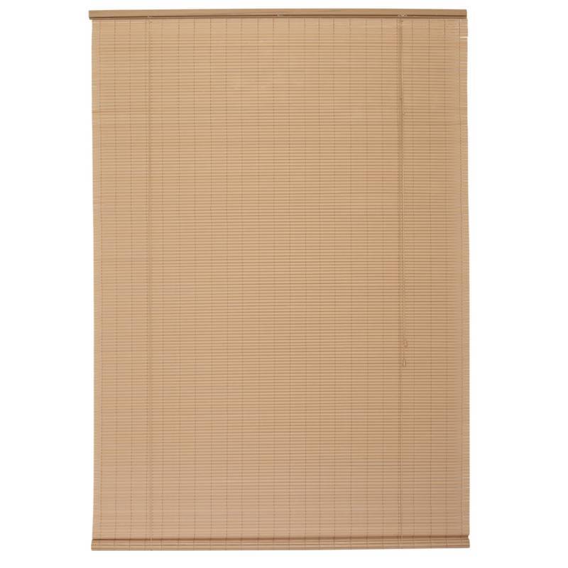 lot 108 image: Style Selections Woodgrain Light Filtering Pvc Roll-Up Shade (Common 96-in Actual 96-in x 72-in), ABUA3072C