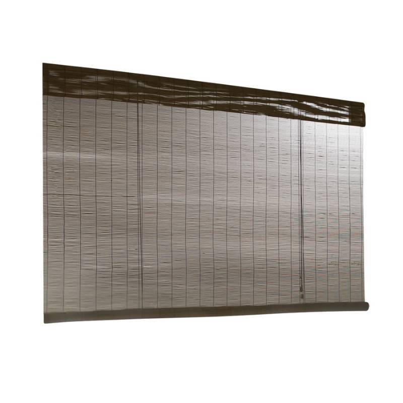 lot 113 image: Style Selections Fruitwood Light Filtering Bamboo Roller Shade (Common 96-in Actual 96-in x 72-in) ABUA9672F