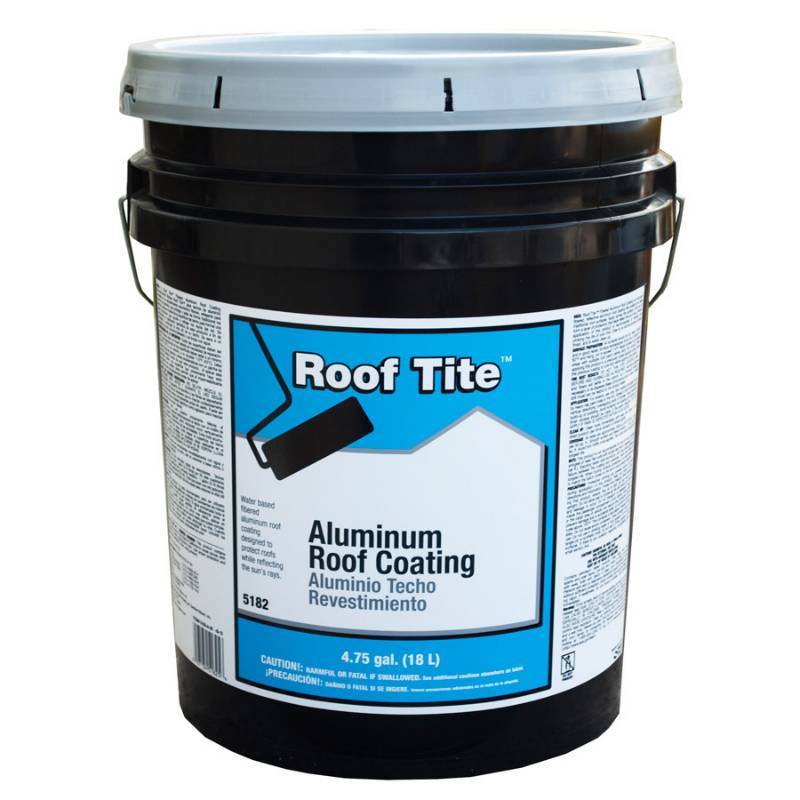lot 141 image: 19 Containers of Roof Tite 4.75-Gallon Aluminum Reflective Roof Coating (1-year Limited Warranty) 5182-A-30