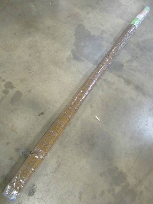 lot 115 image: Style Selections Fruitwood Light Filtering Bamboo Roller Shade (Common 96-in Actual 96-in x 72-in) ABUA9672F