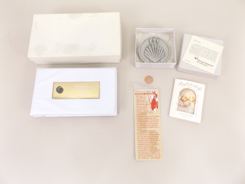 lot 28 image: Lot of New in Box Baby Baptism Keepsakes