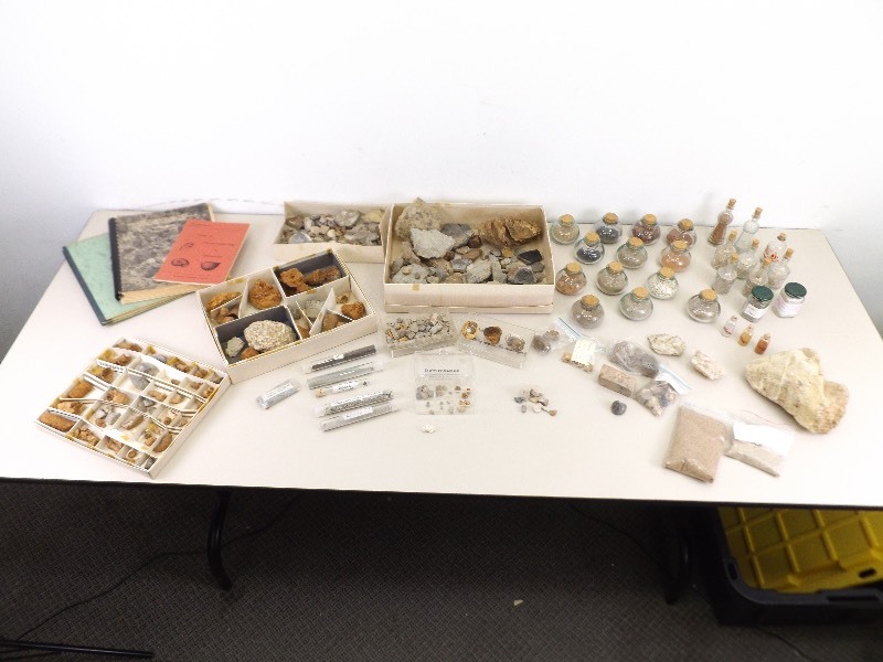 lot 32 image: Large Fossil, Rock, and Geo Sample Collection