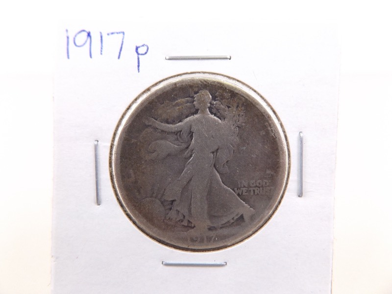 lot 35 image: 1917-P Walking Liberty Half Dollar