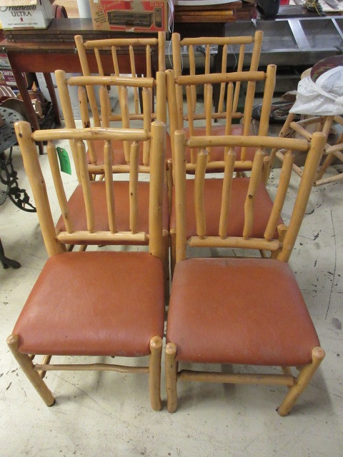 lot 510 image: SIX WOODEN CHAIRS