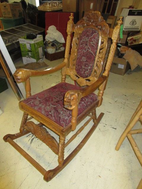 lot 514 image: ORNATE ROCKING CHAIR