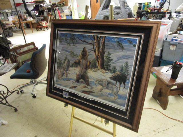 lot 556 image: LIMITED EDITION CYNDI NELSON SIGNED BEAR PRINT & STAMP