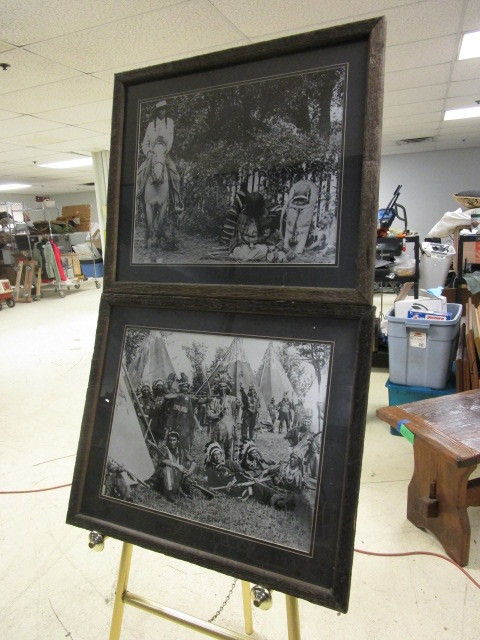 lot 561 image: TWO BLACK AND WHITE TRIBAL PRINTS