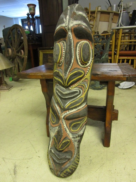 lot 565 image: DOUBLE FACED AFRICAN OR SOUTH AMERICAN  MASK