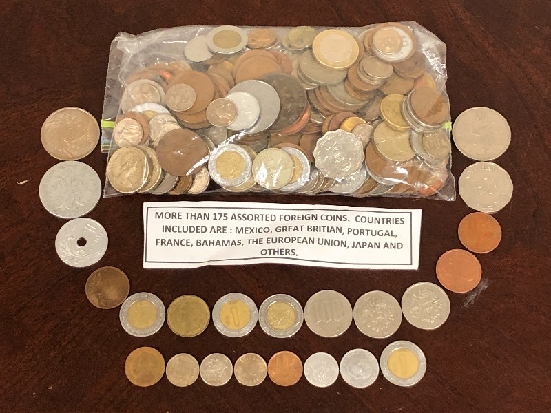 (175) Assorted Foreign Coins