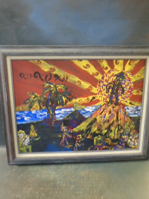 Framed Acrylic Painting