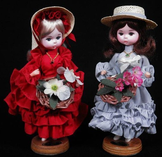 Bradley July &amp August Birthstone Dolls
