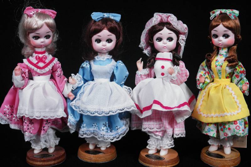 Four Bradley Storybook Dolls