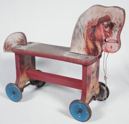 Vintage Rolling Toy Horse