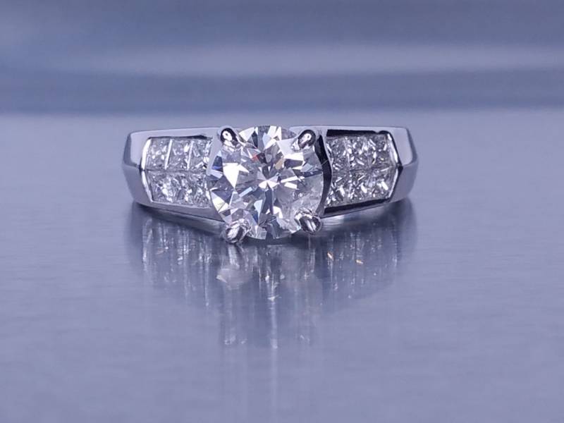 2.21 CT Diamond Luminar Ring in 14k White Gold