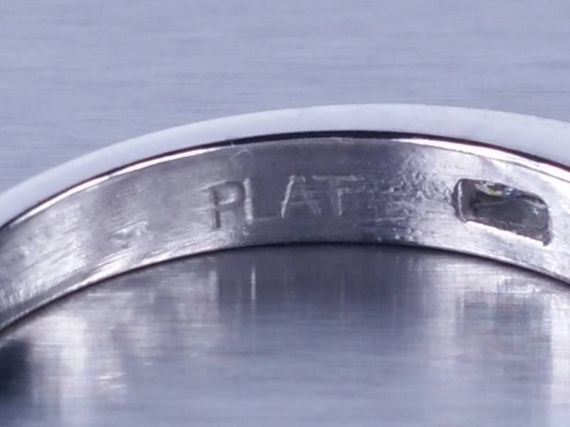 Ladies Platinum Band set with Many Brilliant Diamonds