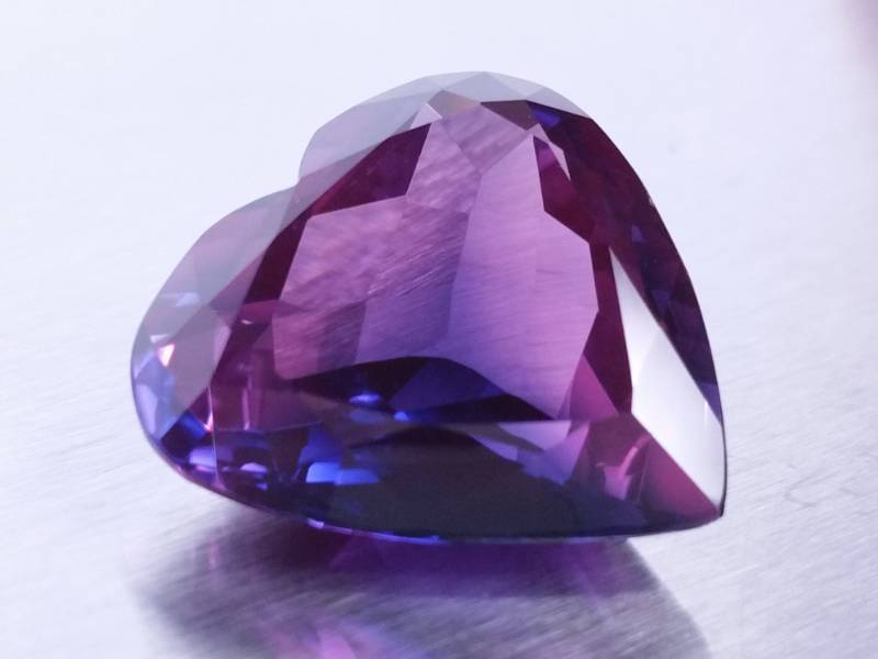 LARGE Approx 12ct Natural Nabila Amethyst Heart Shaped Gem